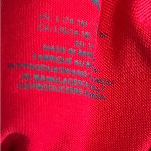 Tommy Bahama Boys size 14–16 red long sleeved, cotton T-shirt with navy accents